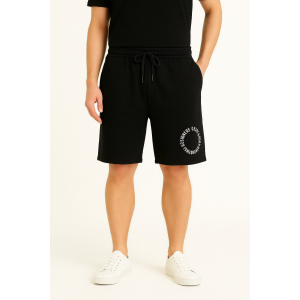 Ανδρική Βαμβακερή Βερμούδα Jogging 1003 Μαύρη