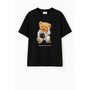 T-Shirt Oversize Βαμβακερό WW1070TS-A Μαύρο