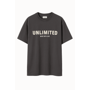 T-Shirt Oversize Βαμβακερό WW1078TS-D Ανθρακί
