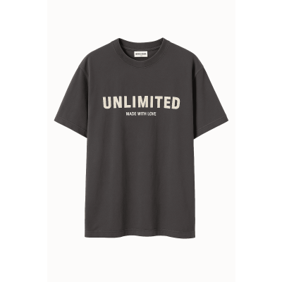 T-Shirt Oversize Βαμβακερό WW1078TS-D Ανθρακί