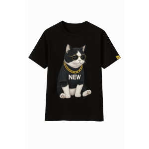 Ανδρικό Βαμβακερό T-Shirt CMR-950-1 Μαύρο