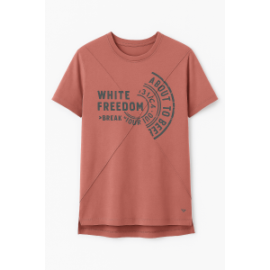 Ανδρικό Βαμβακερό T-Shirt FT-243-48 Old Rose