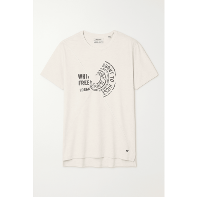 Ανδρικό Βαμβακερό T-Shirt FT-243-2 Ασπρο