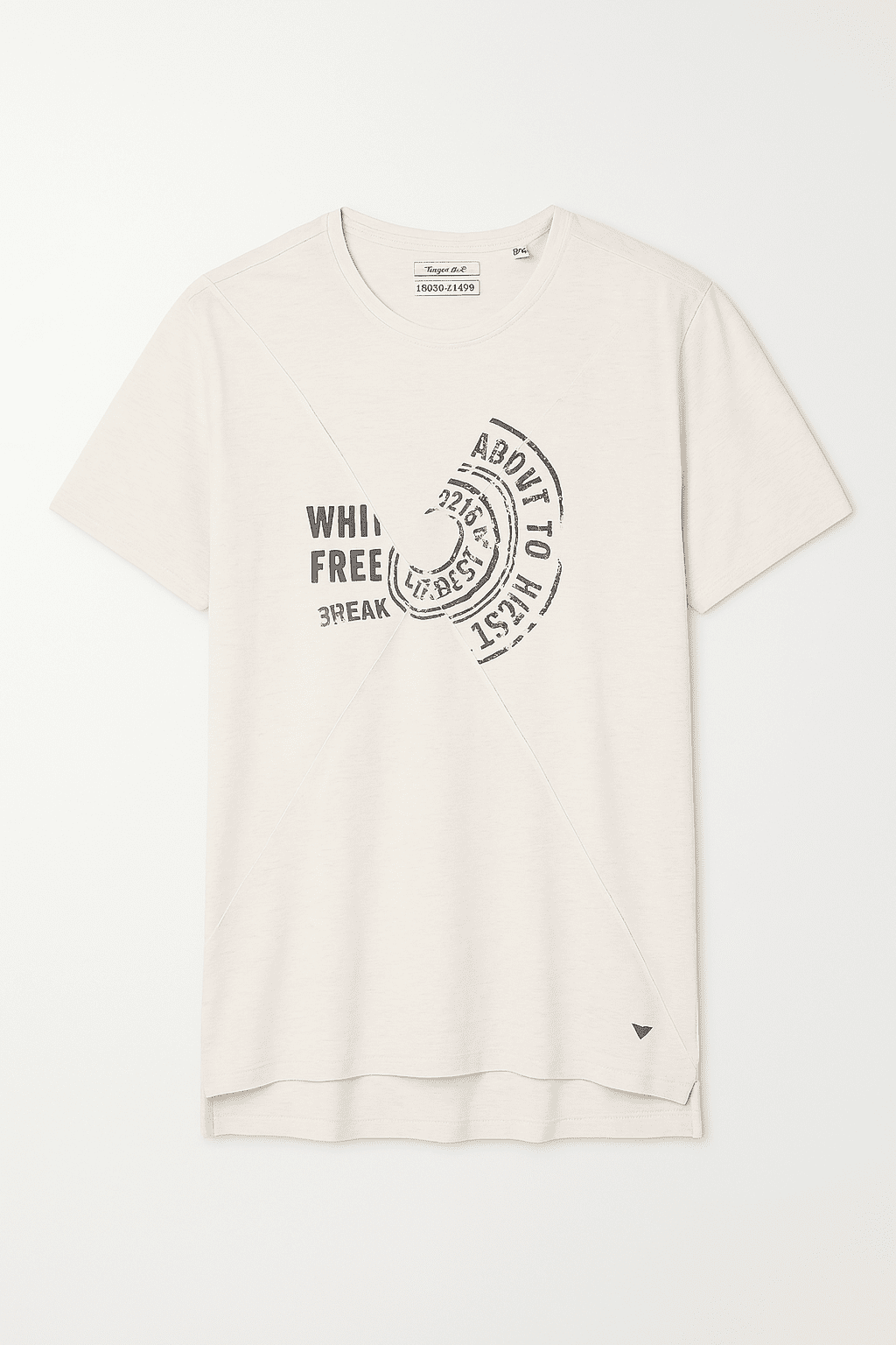 Ανδρικό Βαμβακερό T-Shirt FT-243-2 Ασπρο