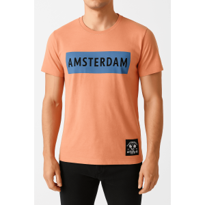 Ανδρικό Βαμβακερό T-Shirt FT-256-32 Orange