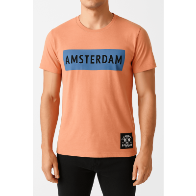 Ανδρικό Βαμβακερό T-Shirt FT-245-32 Orange