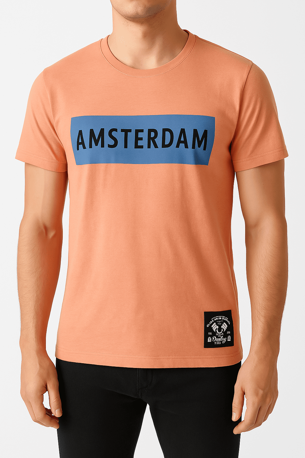 Ανδρικό Βαμβακερό T-Shirt FT-256-32 Orange