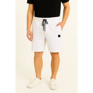 Ανδρική Βαμβακερή Βερμούδα Jogging 1005-1 Ασπρη