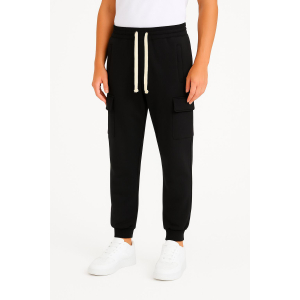 Ανδρικό παντελόνι φόρμας Cargo K02-01 Μαύρο