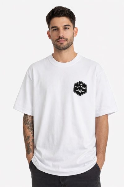 Ανδρικό T-Shirt The Top One Βαμβακερό Ασπρο 1010-1