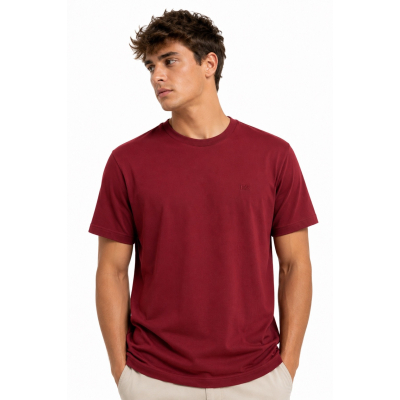 Ανδρικό Βαμβακερό T-Shirt DJ120-12 Μπορντό