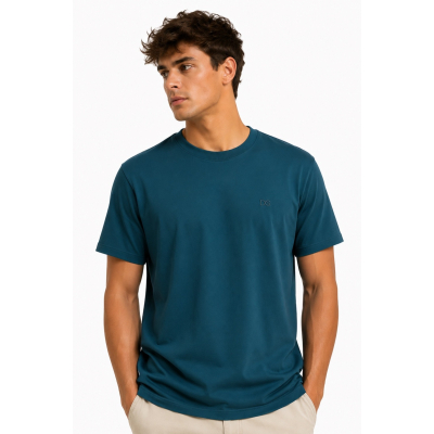 Ανδρικό Βαμβακερό T-Shirt DJ120-50 Πετρόλ