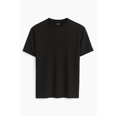 Ανδρικό T-Shirt Βαμβακερό 3C518-1 Μαύρο