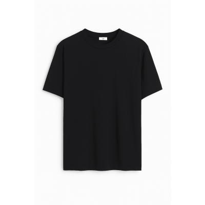 Ανδρικό Μονόχρωμο T-Shirt Oversized BT-UNOV566-1 Μαύρο