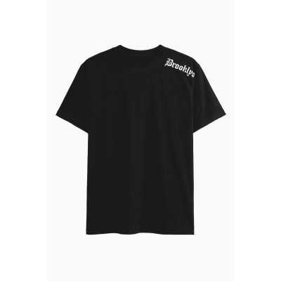 Ανδρικό T-Shirt Oversize Βαμβακερό A9662-1 Μαύρο