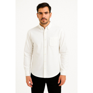 Ανδρικό Βαμβακερό Πουκάμισο DN7001-5 Ασπρο