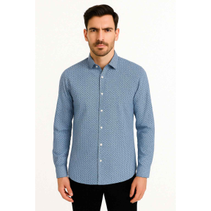 Ανδρικό Πουκάμισο Slim Fit 7355 Μπλέ