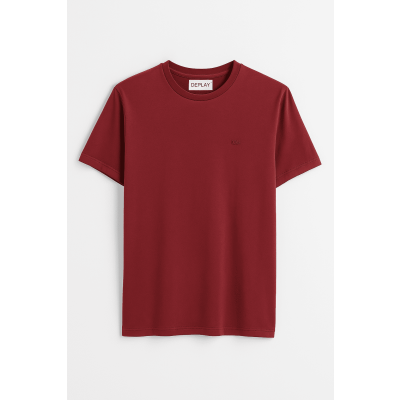 Ανδρικό Βαμβακερό T-Shirt DJ120-12 Μπορντό