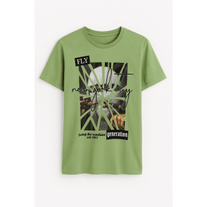 Ανδρικό T-Shirt Βαμβακερό Fly Generation N1373-1 Πράσινο