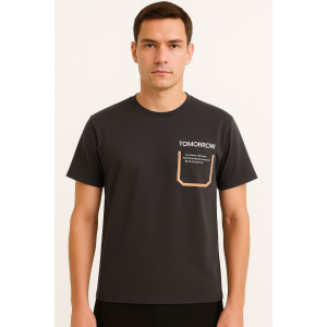 Ανδρικό Βαμβακερό T-Shirt Tomorrow BTTE-25-48-2 Μαύρο