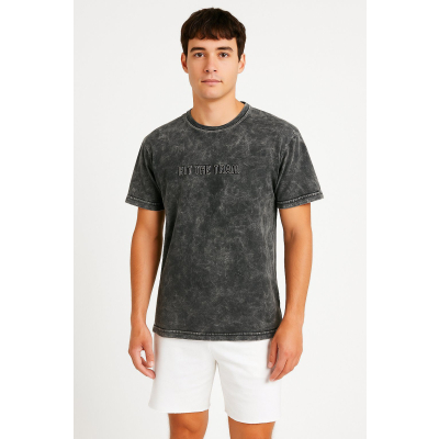 Ανδρικό T-Shirt Βαμβακερό 4023 Ανθρακί