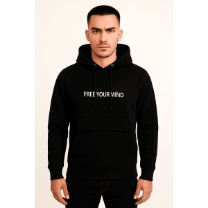 Ανδρικό φούτερ με κουκούλα SBR414-33 Μαύρο