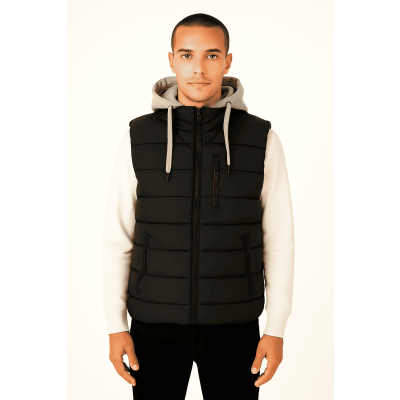 Ανδρικό αμάνικο μπουφάν VV22-1 Μαύρο