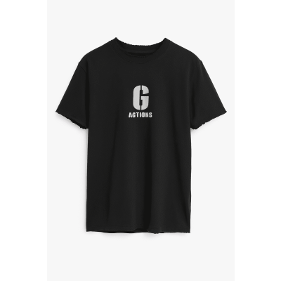 Ανδρικό Βαμβακερό Oversize T-Shirt WW1110TS-A Μαύρο