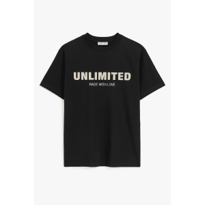 Ανδρικό Βαμβακερό Oversize T-Shirt WW1078TS-A Μαύρο