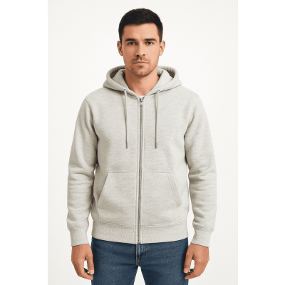 Ανδρική ζακέτα φούτερ BF0027-2 White Melange