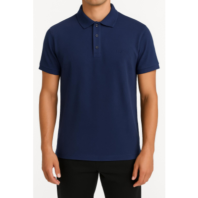 Ανδρική βαμβακερή μπλούζα Polo DJ308-35 Navy