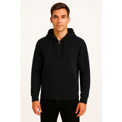 Ανδρική ζακέτα φούτερ CP-3302-1 Μαύρη