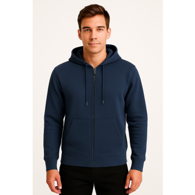 Ανδρική ζακέτα φούτερ CP-3302-3 Μπλέ