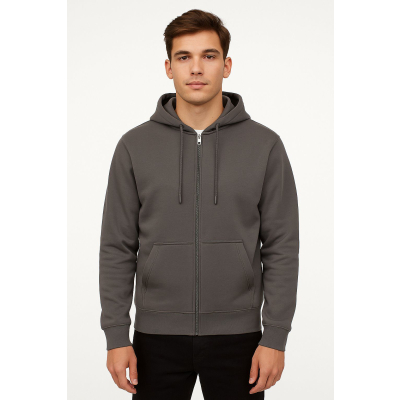 Ανδρική ζακέτα φούτερ CP-3302-5 Ανθρακί