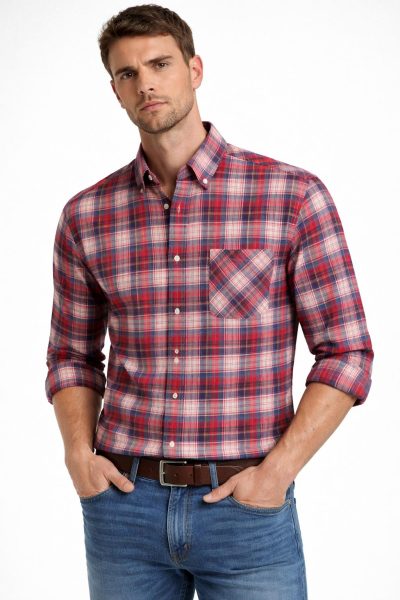 Ανδρικό Πουκάμισο MCL741236 Κόκκινο