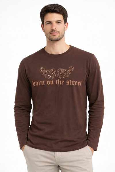 Ανδρική Μπλούζα DP475215 Καφέ