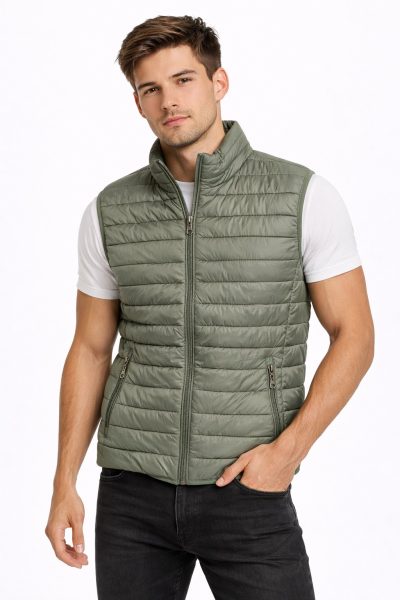 Ανδρικό Αμάνικο Μπουφάν 2750-3 Χακί