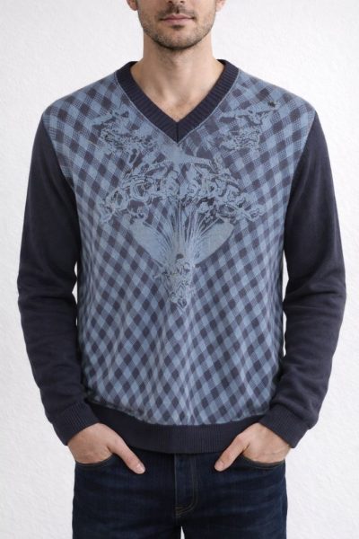 Ανδρικό Πλεκτό RB95864 Μπλέ