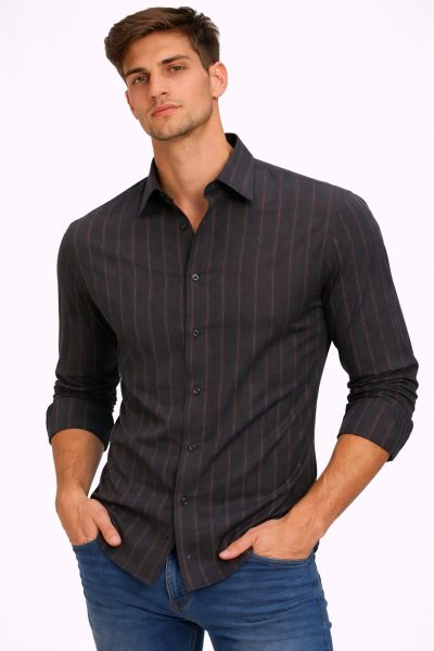 Ανδρικό Πουκάμισο JS451236 Μαύρο