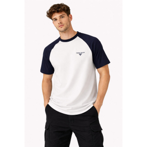 Ανδρικό T-Shirt FE700-1 Ασπρο-Μαύρο