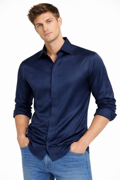 Ανδρικό Πουκάμισο MC99654 Μπλέ