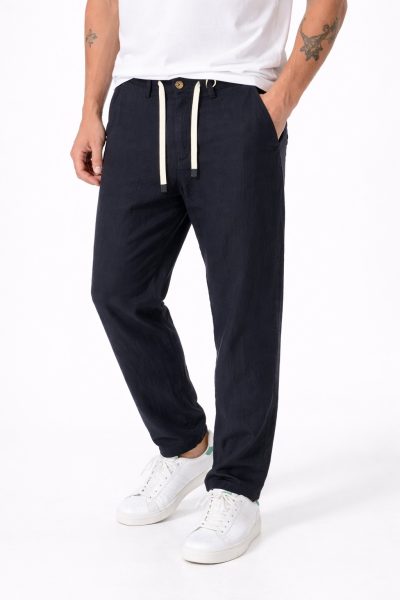 Ανδρικό Παντελόνι Λινό FT405 Μαύρο