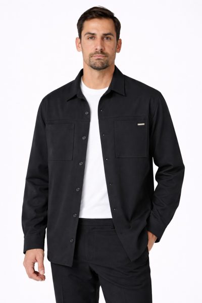 Ανδρική Ζακέτα Overshirt JP159 Μαύρη
