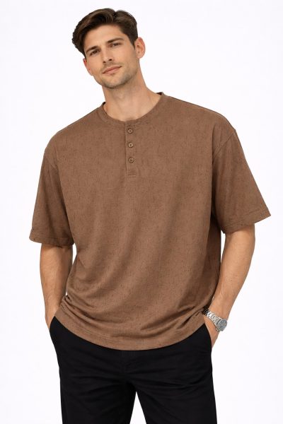 Ανδρικό T-Shirt 7L067-3 Καφέ