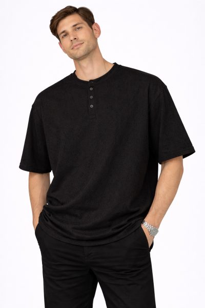 Ανδρικό T-Shirt 7L067-1 Μαύρο