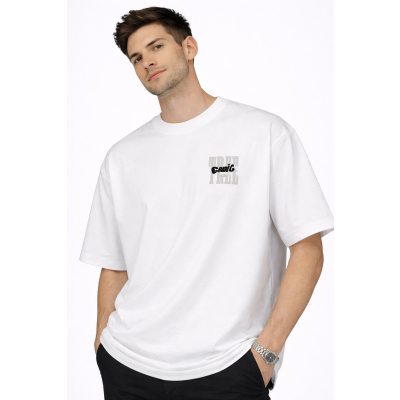 Ανδρικό Oversize T-Shirt 65061-3 Ασπρο
