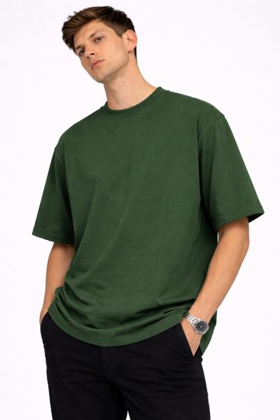 Ανδρικό Oversize T-Shirt TM666-6 Πράσινο