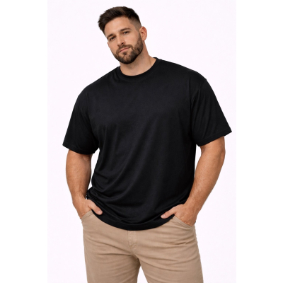 Ανδρικό T-Shirt Big Size CP-1101-1 Μαύρο
