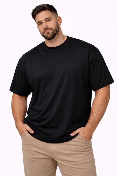 Ανδρικό T-Shirt Big Size SP-1101-1 Μαύρο