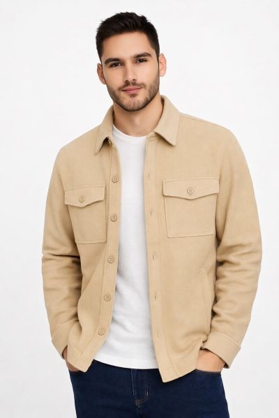 Ανδρική Ζακέτα Oversize MJ6201-2 Μπέζ